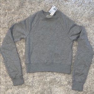 Grey Crop Sweatshirt
